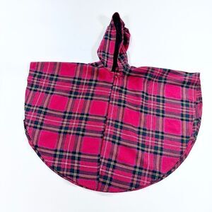 Irish O’Neil of Dublin plaid wool holiday winter cape S